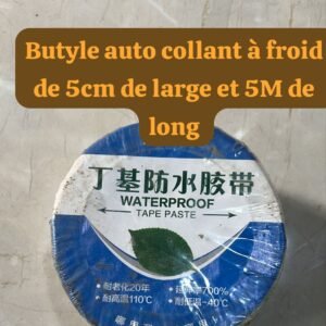 Butyle auto collant à froid de 5cm de large et 5M de long