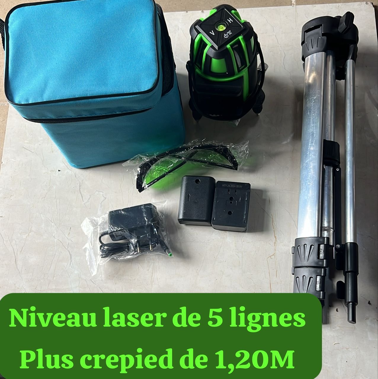 Niveau laser de 5 lignes Plus trépied de 1,20M