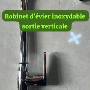 Robinet d'évier inox sortie verticale