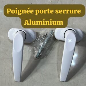 Poignée porte serrure Aluminium