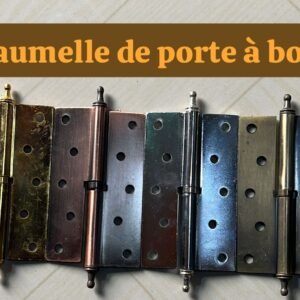 Paumelle de porte à bois